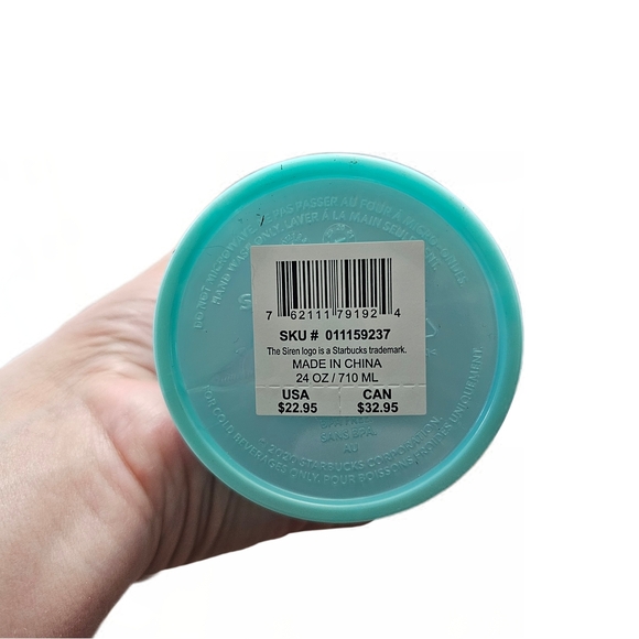 Starbucks 2024 Holiday Iridescent Holo Siren Mermaid Star Lid 24 Oz Tumbler - Picture 4 of 6